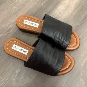 Steve Madden Velma Black Leather